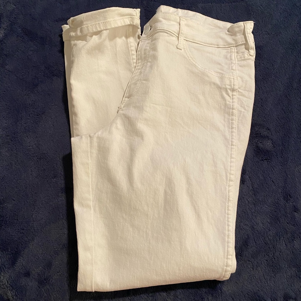 White Skinny Ankle Jeans